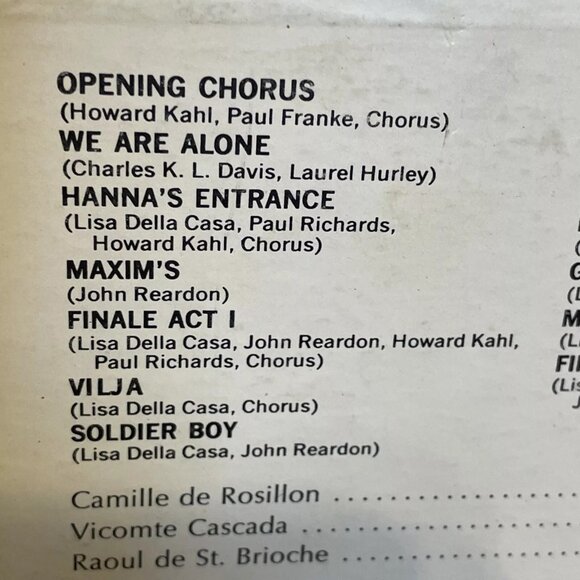 The Merry Widow (Vinyl, 1962) Columbia Masterworks OL 58801 VG+ LP Record Album - Picture 4 of 11